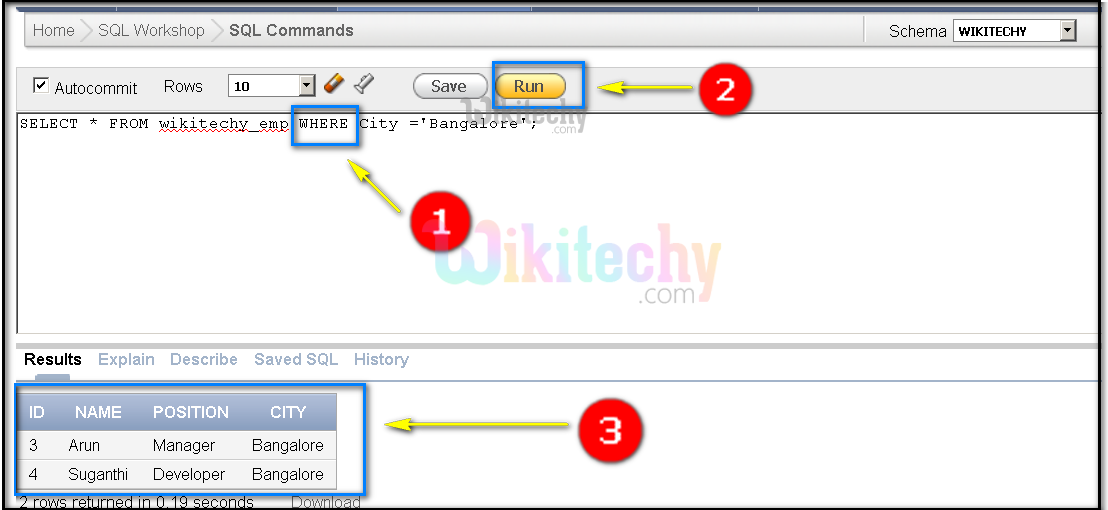  oracle select from